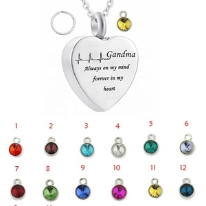 La cremación urna la <span class=keywords><strong>abuela</strong></span> <span class=keywords><strong>Collar</strong></span> para las cenizas de siempre en mi mente para siempre en mi corazón, 12 Piedras estilos <span class=keywords><strong>collar</strong></span> - Product Image 3