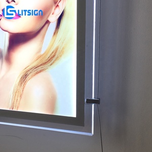 Para en España Rectángulo magnético A4 Poster Hanger Caja de luz Signos Pantallas LED - Product Image 3