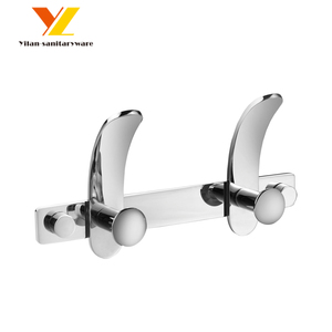 Double <span class=keywords><strong>Mural</strong></span> Vêtements <span class=keywords><strong>Manteau</strong></span> Crochets Rails <span class=keywords><strong>pour</strong></span> Cuisine et Salle De Bain - Product Image 1