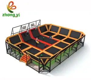 Indoor Olahraga Peralatan Memantul Square Trampoline Park Cover Supplier