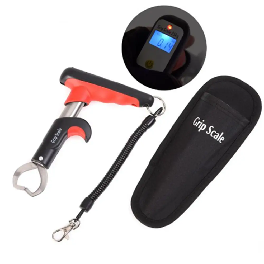 Telescopische Vissen Grijper Led Digitale Schaal Vis Grip Rvs Lock Vissen Lokken Tackle Vissen Lip Gripper Grabber Tool