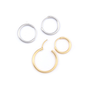 Delle Donne di modo Dei Monili In Acciaio Inox Oro Argento Minimalista Cerchio Del Cerchio Guadagni - Product Image 3