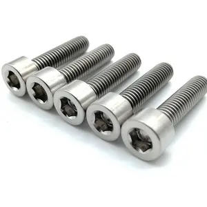 Parafuso de titânio m5x15mm tampa cabeça parafusos allen