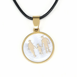 De moda de oro de cristal de Color de Madre de perla Shell colgante collar de mamá para el día de las madres - Product Image 3