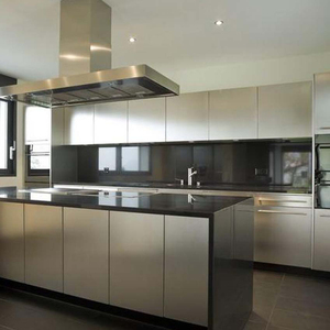Meuble de cuisine modulaire au design moderne avec plan de travail <span class=keywords><strong>en</strong></span> marbre/laminé/résine, robinet, tiroir et panier – Mobilier de cuisine écologique - Product Image 5