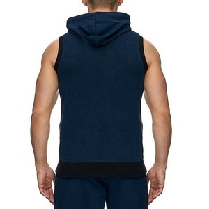 OEM Men Sleeveless Hoodie Sweatshirt Vest Sport Casual Hooded Tank Tops T-Shirt - Product Image 3