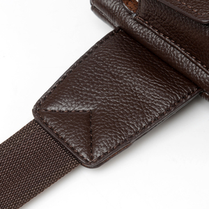 Factory wholesale MENS wholesale leather fanny pack multifunctional Purse Wallet Bag breasted - Product Image 4
