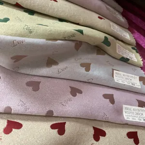 Heart Children Wholesale Jacquard Velvet Blackout Fabric For Curtain