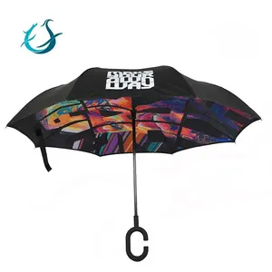 Fábrica chinesa projeto especial guarda-chuva invertido para publicidade