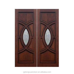 Puertas Interiores de Madera Maciza de Caoba con <span class=keywords><strong>Media</strong></span> Ventana y Aislamiento Térmico, Diseño Moderno Abatible - Product Image 4