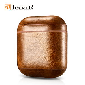 Universel Huile Cire En Cuir Couverture De Conception Sans Fil Écouteur Housse Pour AirPods <span class=keywords><strong>2</strong></span> Cas - Product Image 1