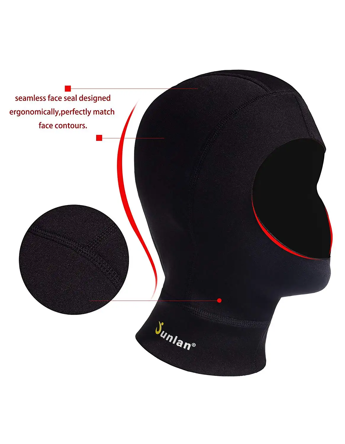 Máscara de mergulho com capuz, conjunto de proteção de água para mergulho de neoprene para natação