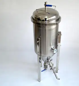7Gallon Stainless Conical Beer Fermenter with all home brewing accessories Wooden Case Protected Micro Brew Homebrew