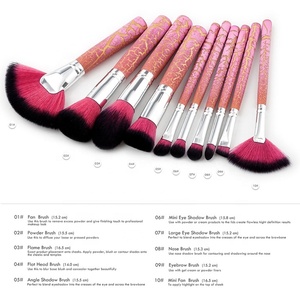 Las señoras <span class=keywords><strong>Rosa</strong></span> maquillaje delicado accesorios maquillaje cepillo negro cepillo 10 piezas, juego <span class=keywords><strong>de</strong></span> brochas <span class=keywords><strong>de</strong></span> maquillaje - Product Image 6