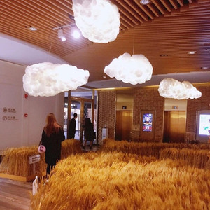 <span class=keywords><strong>Lampadario</strong></span> LED Moderno a Forma di <span class=keywords><strong>Nuvola</strong></span> in Cotone Bianco per Bar, Caffè e Sala da Pranzo - Product Image 4