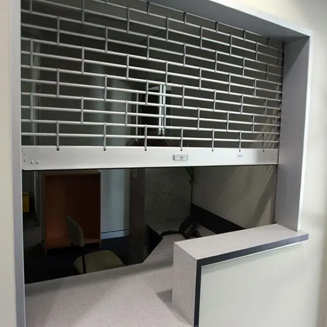 stainless steel and aluminum ventilation grille rolling door interior/ commercial rolling shutters