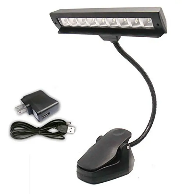 Factory Rechargeable Music stand Light Clip On Keyboard Piano Gooseneck Desk Lamp