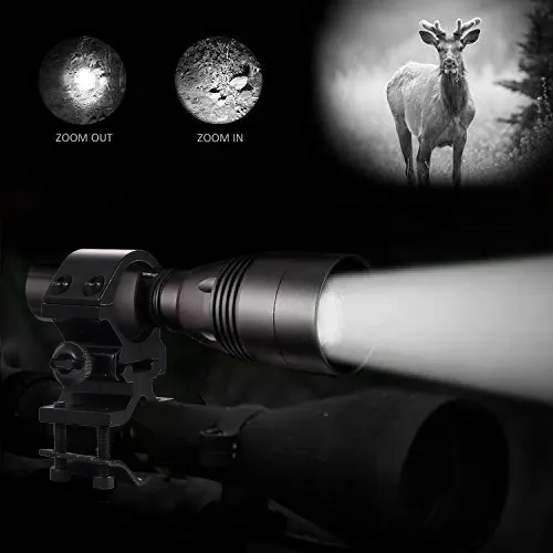 Linterna Led infrarroja para caza, luz A8Z de visión nocturna, 850nm, batería recargable Ce IP67, al aire libre para acampada, color negro