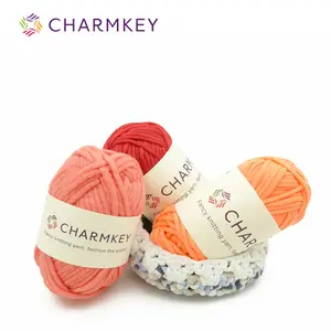 Wholesales Charmkey Air Covering Core Spun Yarn Hand Knitting Yarn for Crochet Blanket