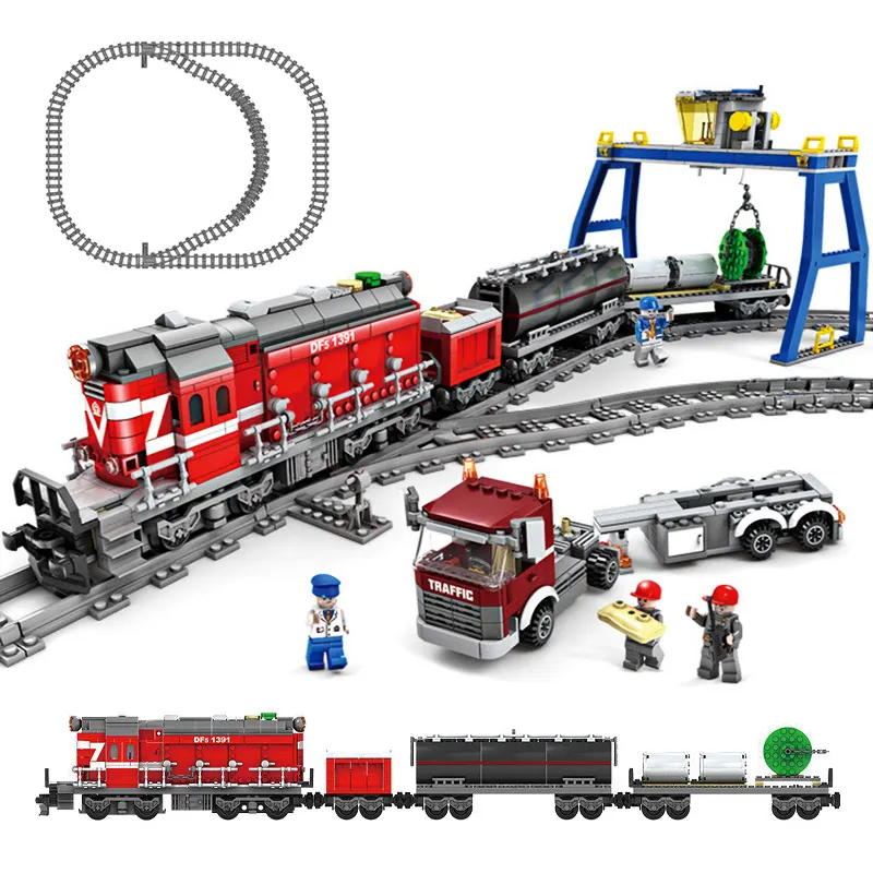 Venta caliente KAZI Technic Electric RC Car Train Rail Track City Creator Building Blocks ladrillos educativos para niños juguete de construcción