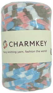 Charmkey <span class=keywords><strong>ganchillo</strong></span> hilo <span class=keywords><strong>de</strong></span> spandex <span class=keywords><strong>de</strong></span> poliéster <span class=keywords><strong>de</strong></span> algodón mezcla <span class=keywords><strong>trapillo</strong></span> Zpaghetti hilo - Product Image 4