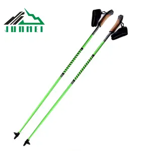カーボンファイバーシフト素材コルクハンドル軽量アルパインスキーポール高品質屋外雪用スキーポール