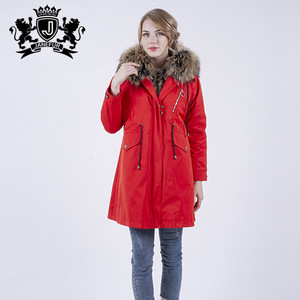 Moda elegante <span class=keywords><strong>mujer</strong></span> larga de piel de zorro Polo chaqueta de invierno de las mujeres <span class=keywords><strong>Parka</strong></span> - Product Image 6
