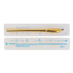 Dụng Cụ Trang Điểm Vĩnh Viễn LUSHCOLOR Microblading Golden Luxury 45 Góc Dùng Một Lần Microblading Manual Pen