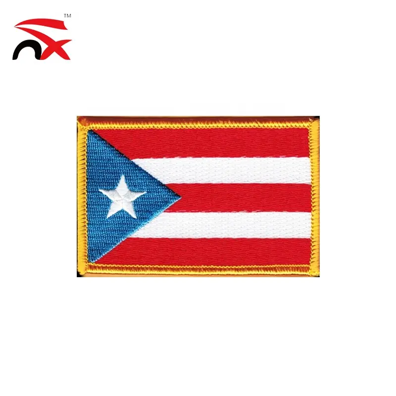 Nuoxin Custom Stickerei Puerto Rico Flag Patch für die Dekoration