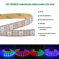 Bande lumineuse rgb led unisexes, adressable individuellement, 12v, 30, 60, 96, 144 diodes, ruban de lumière