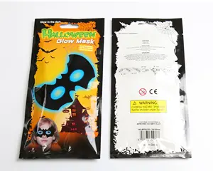 Comprar Halloween murciélago resplandor máscara de ojo en la oscuridad con dos palo de luz y la cadena de