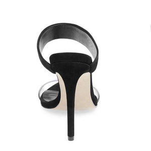 Open Toe Heeled <strong>Mules</strong> for Women Height Increasing <strong>Clear</strong> <strong>Heels</strong> Slip-On Closure for Spring and Summer - Product Image 3