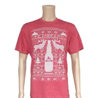 Günstige nach Weihnachten elch logo 65% polyester 35% baumwolle t shirt für festival geschenk