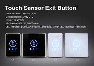 ควบคุมการเข้าถึงLEDสัมผัสNCไม่มีCOMประตูที่วางจำหน่ายCapacitiveต้านทานสวิทช์นิ้วสัมผัสนุ่มประตูออกจากปุ่ม - Product Image 6