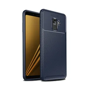 Матовый из ТПУ Мягкий Новый Премиум углеродного волокна кожи чехол для телефона 2019 для Samsung Galaxy A8 плюс задняя крышка