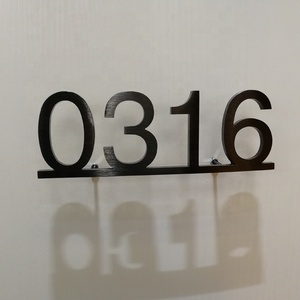 Numéro de salle 3D en métal, panneau de numéro de <span class=keywords><strong>porte</strong></span> d'hôtel, de maison, nouveau Design - Product Image 5