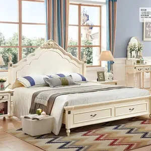 2017 Hot sale Chinese bedroom furniture that is uesd solid wood and MDF board to finished for the family furniture