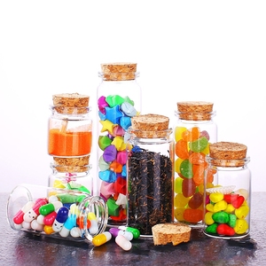 Tubes à fond plat <span class=keywords><strong>en</strong></span> <span class=keywords><strong>verre</strong></span> de 37mm, <span class=keywords><strong>avec</strong></span> bouchons de <span class=keywords><strong>liège</strong></span>, 6 pièces - Product Image 2