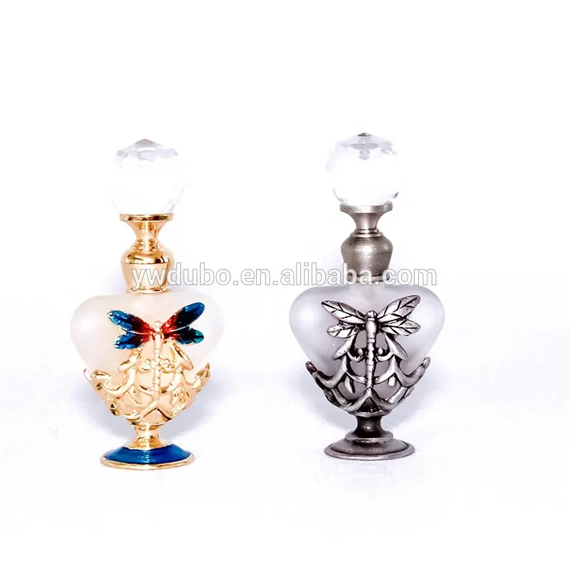 5ml Arabisch Europäischer Stil Leeres Glas Metall legierung Libelle Parfüm flasche Ätherisches Öl Attar Flaschen Großhandel Factory Outlet