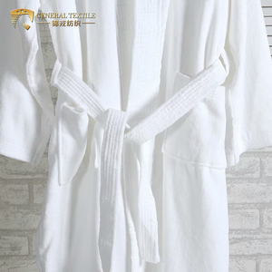 Bonne Qualité blanc Velours <span class=keywords><strong>Peignoir</strong></span> Éponge avec Logo Brodé pour Hôtel/Maison Pyjama - Product Image 6