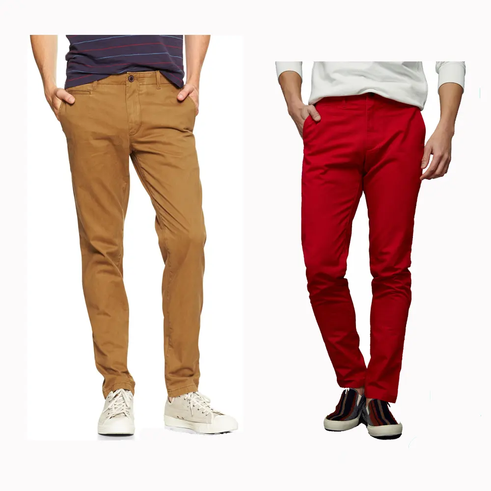 Nouveau Design 100% coton pantalons hommes pantalons décontractés vêtements pour hommes pantalons kaki colorés pantalons