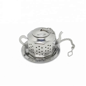 Promotional Food-Grade Stainless Steel Teapot-Shaped <strong>Tea</strong> <strong>Infuser</strong> <strong>for</strong> <strong>Tea</strong> Lovers with Comfortable Chain Metal <strong>Infuser</strong> - Product Image 1