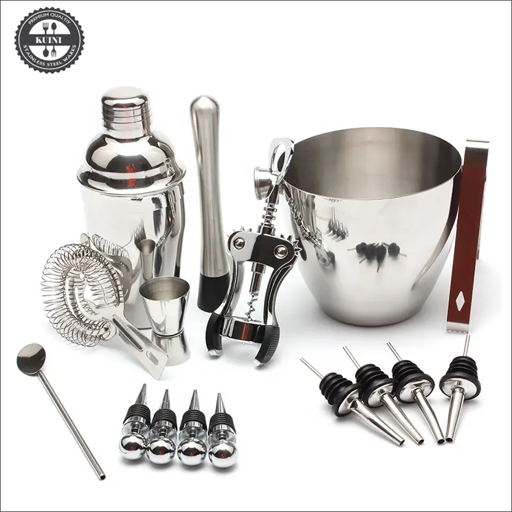 16 Piece Wine and Cocktail Mixing Bartender Kit Set