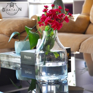 Hermosa cilindro claro jarrones de <span class=keywords><strong>cristal</strong></span> flor para la decoración del hogar - Product Image 4