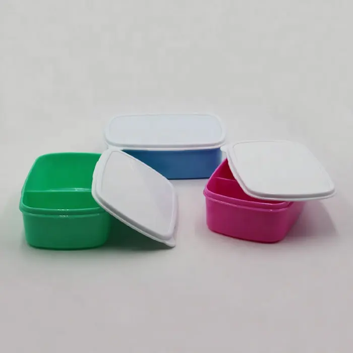 Fiambrera de plástico de sublimación imprimible con patrón personalizado con tabique interno