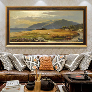 Decoración de Sala de Estar Estilo Chino, <span class=keywords><strong>Pintura</strong></span> Artística de <span class=keywords><strong>Paisaje</strong></span> de Cosecha de Arroz - Product Image 5