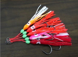 Poulpe Calmar Jupes de Pêche À La Traîne <span class=keywords><strong>Leurre</strong></span> de calmar Crochets thon et loup de mer <span class=keywords><strong>leurre</strong></span> de pêche leurres Souples - Product Image 3