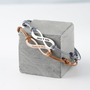 Personalizzati monili di Giorno di Madri Mamma Braccialetto <span class=keywords><strong>con</strong></span> <span class=keywords><strong>il</strong></span> Bambino <span class=keywords><strong>Nome</strong></span> Infinity Regolabile Braccialetto come Regalo - Product Image 3