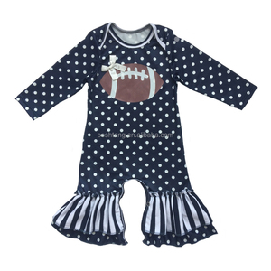 Venta al por mayor boutique ropa de bebé otoño rayas de manga larga mameluco leopardo mexicano sarape mameluco - Product Image 6