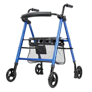 การออกแบบใหม่ Rollator วอล์คเกอร์/ กะทัดรัดพับ Rollator น้ำหนักเบา/